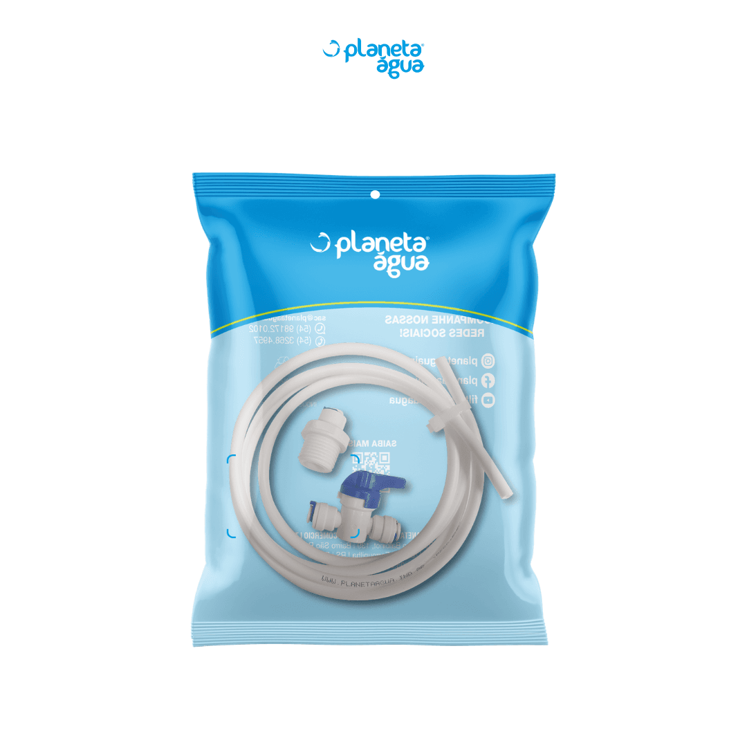 Kit Mangueira Fina 6,35x1mm Pacote 2 mt Branca + Conexões - imagem 2